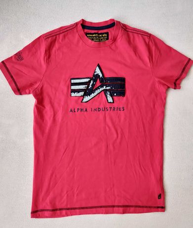 Koszulka Alpha Industries nowa S czerwona okazja T-shirt;