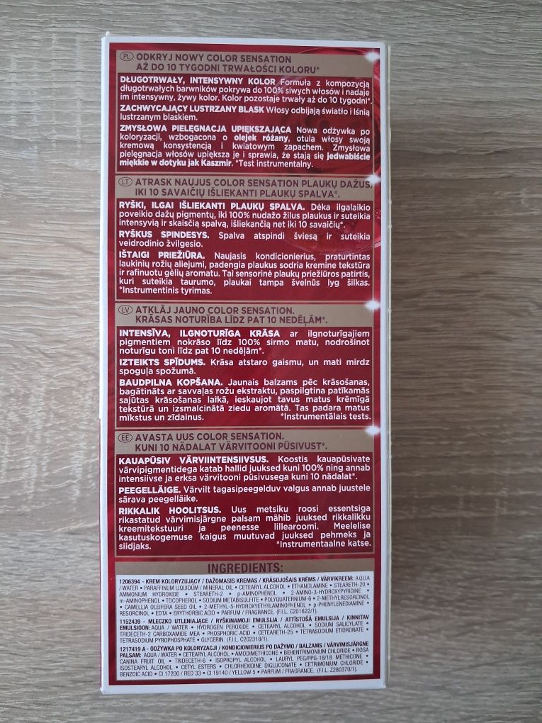 Farba do włosów Garnier jasny kasztan
