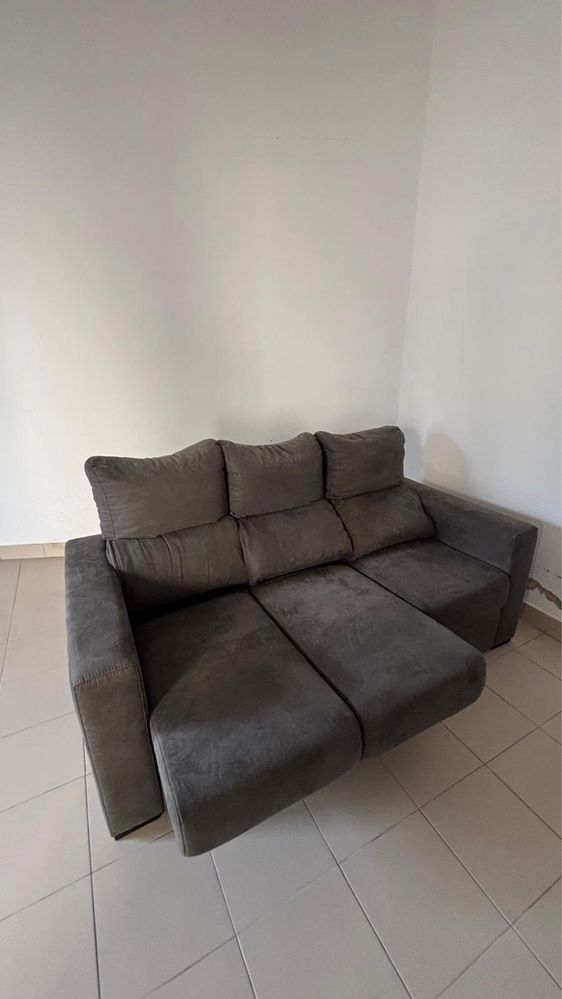 Sofa Chaise Long Total - Cinzento