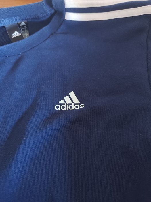Camisola Sweat Adidas Tamanho M Azul Marinho Bom Estado
