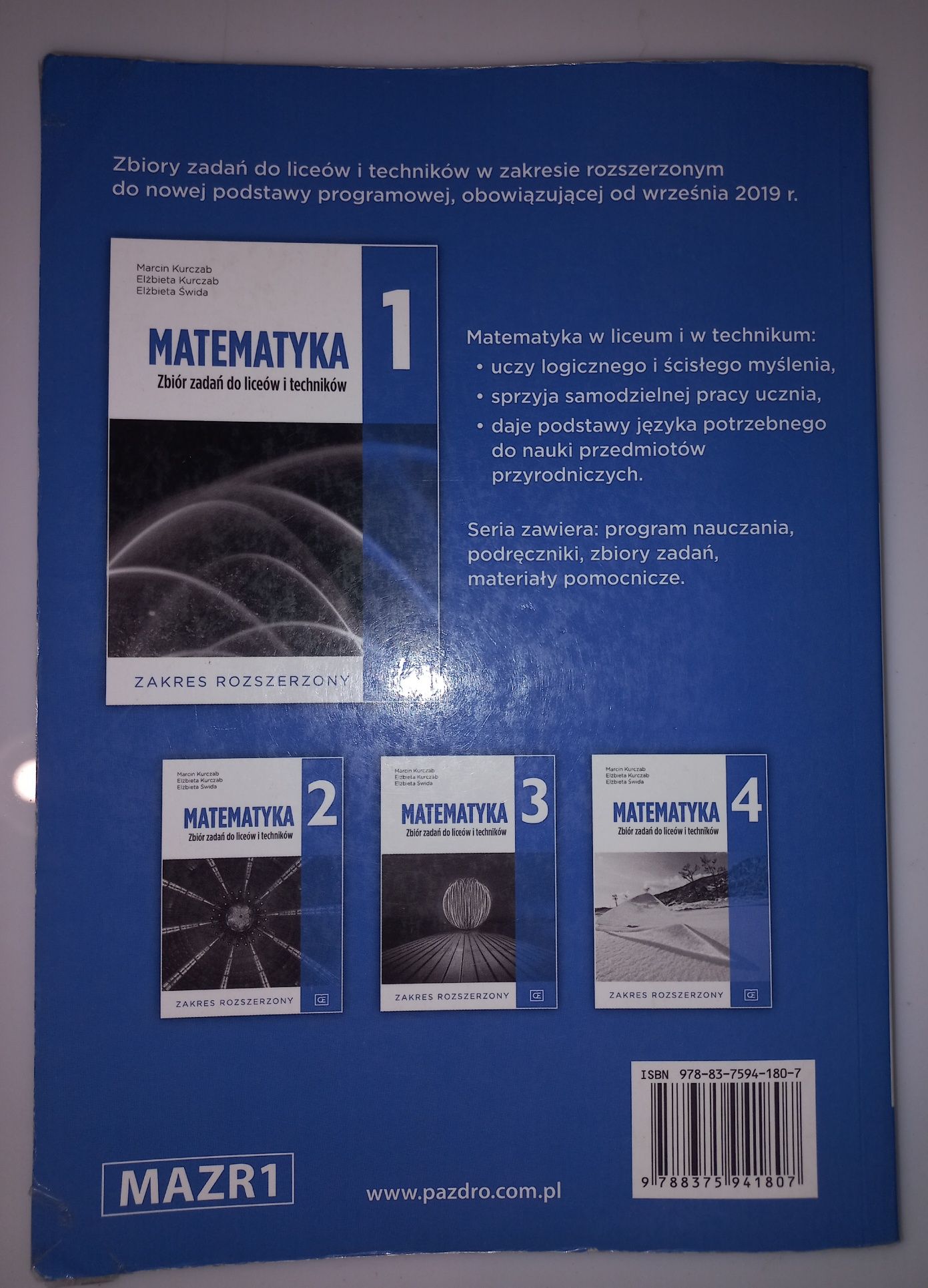 Matematyka PAZDRO Zbiór zadań do liceów i techników 1 zakres rozszerzo