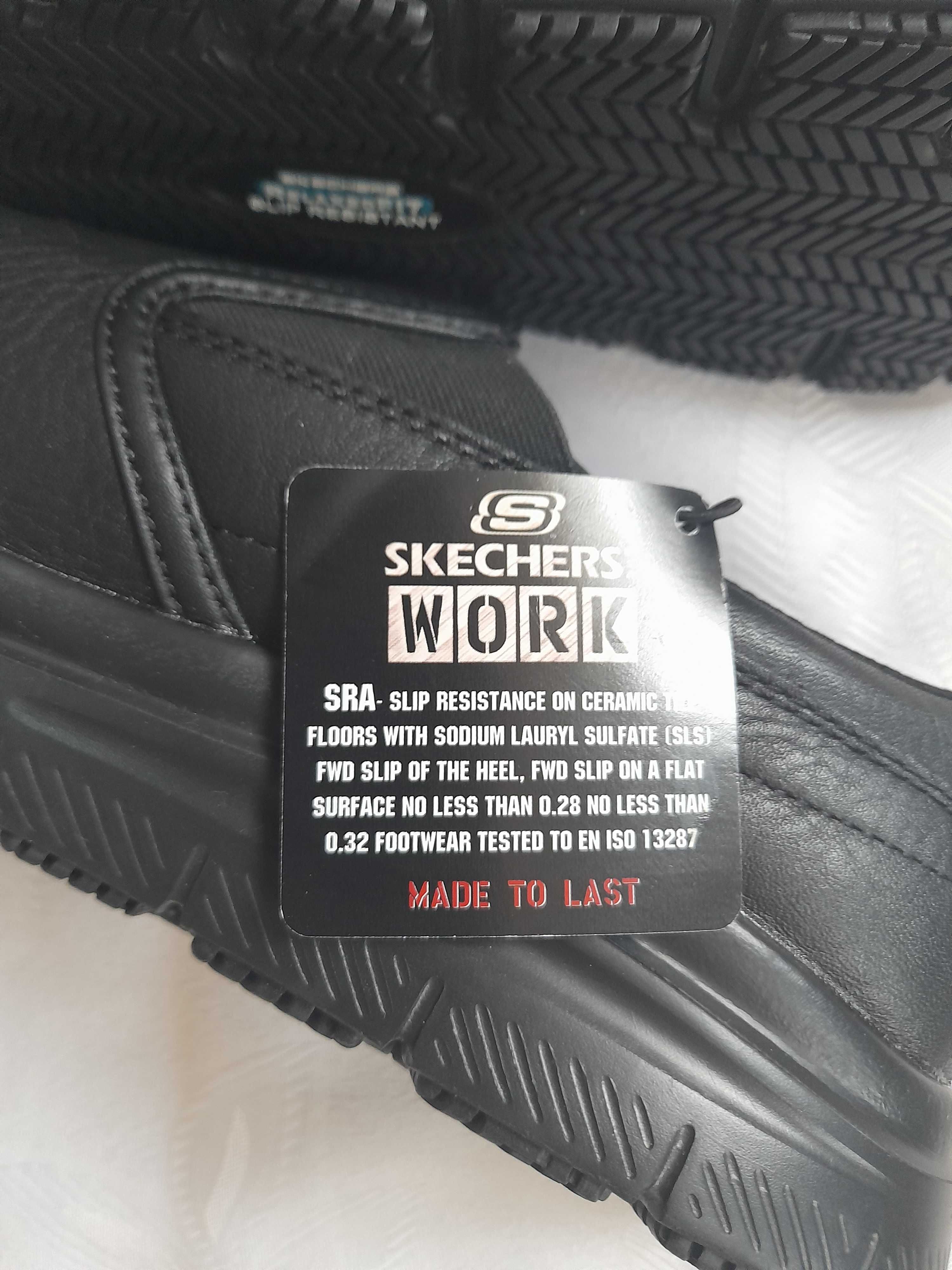 buty robocze skechers slip resistant relaxed-fit skóra