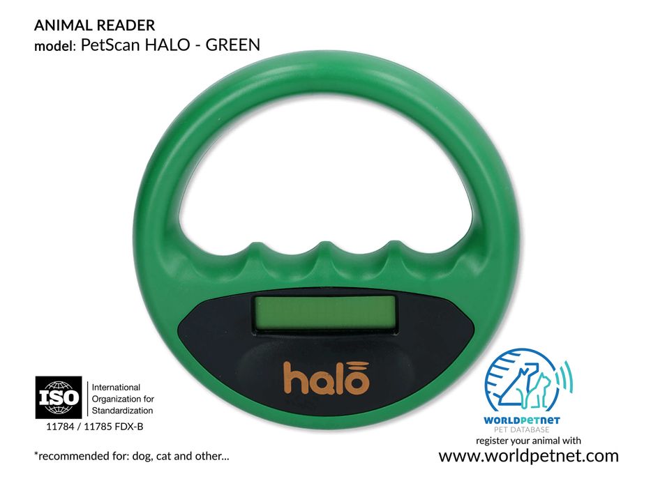 Czytnik mikroczipów FDX-B RF-PetScan-HALO-4-GRE - ZIELONY