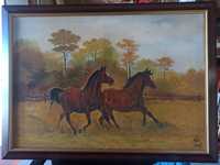 Obraz koni biegnących