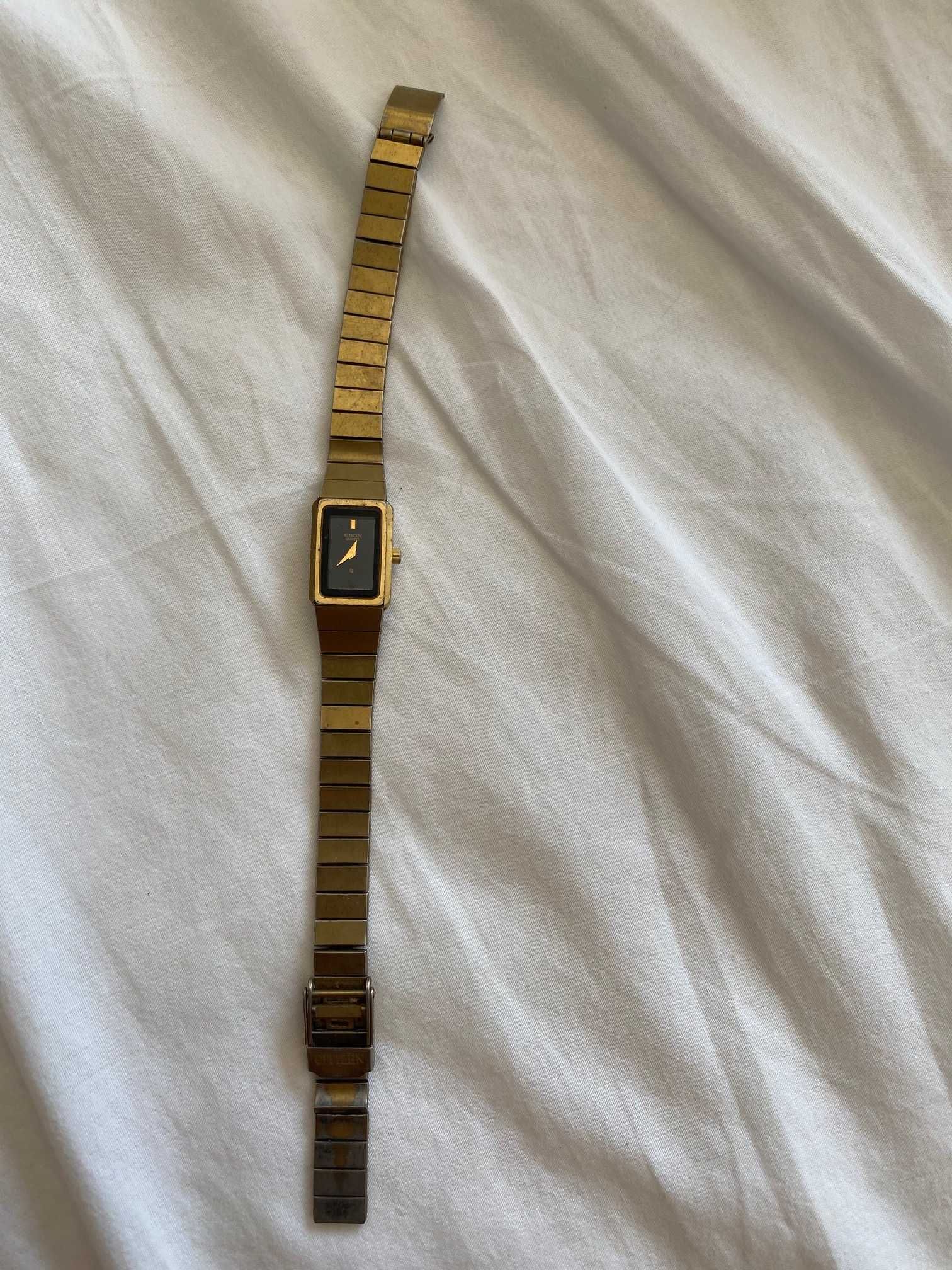 relogio dourado antigo citizen