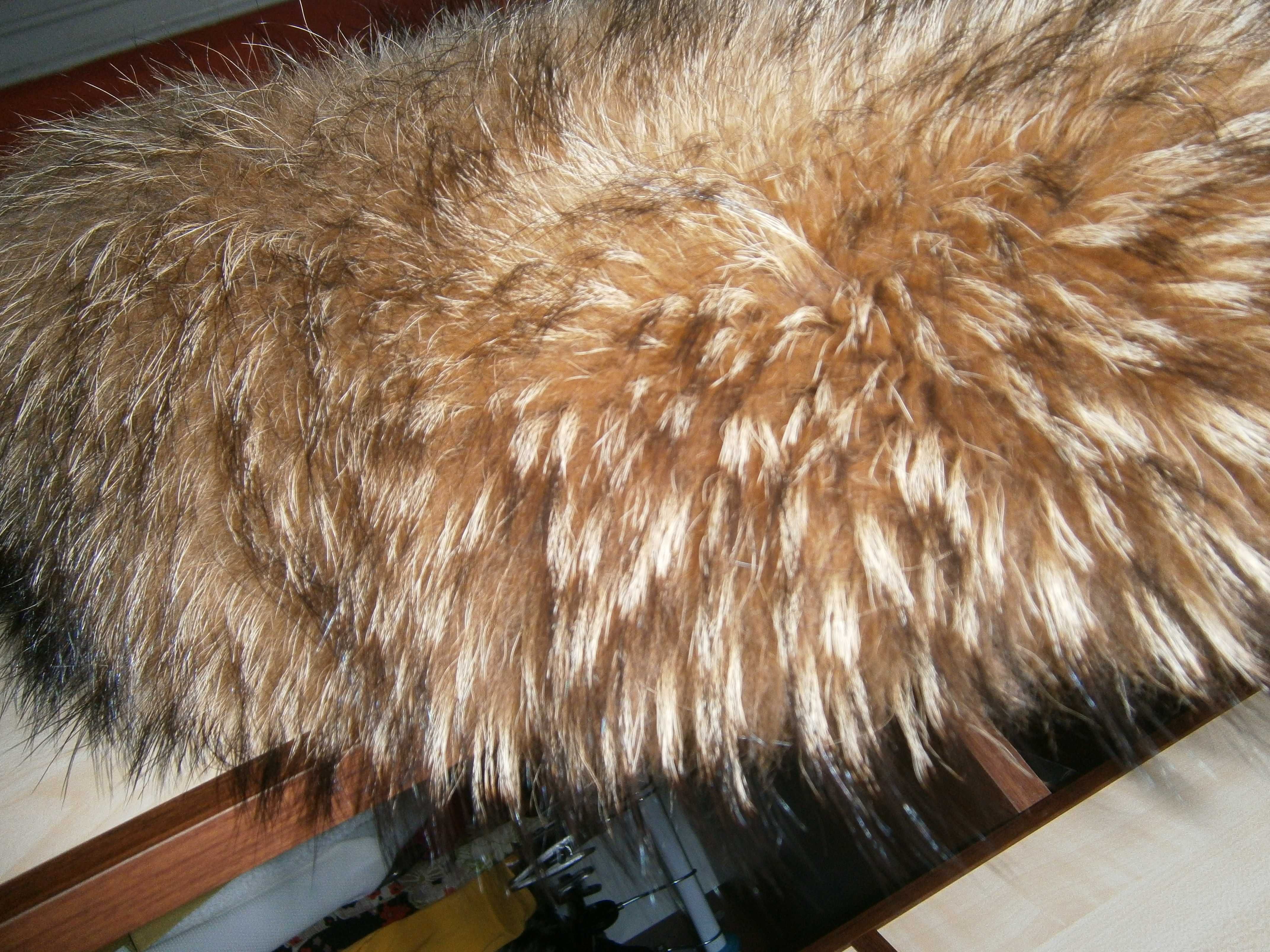 Воротник из натурального меха Енота/ Raccoon Fur Collor. 120 см