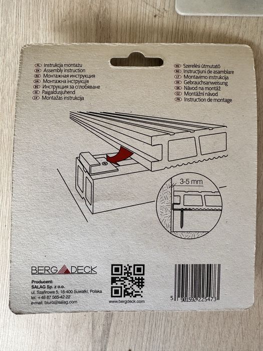 Bergdeck klipsy startowe do desek tarasowych