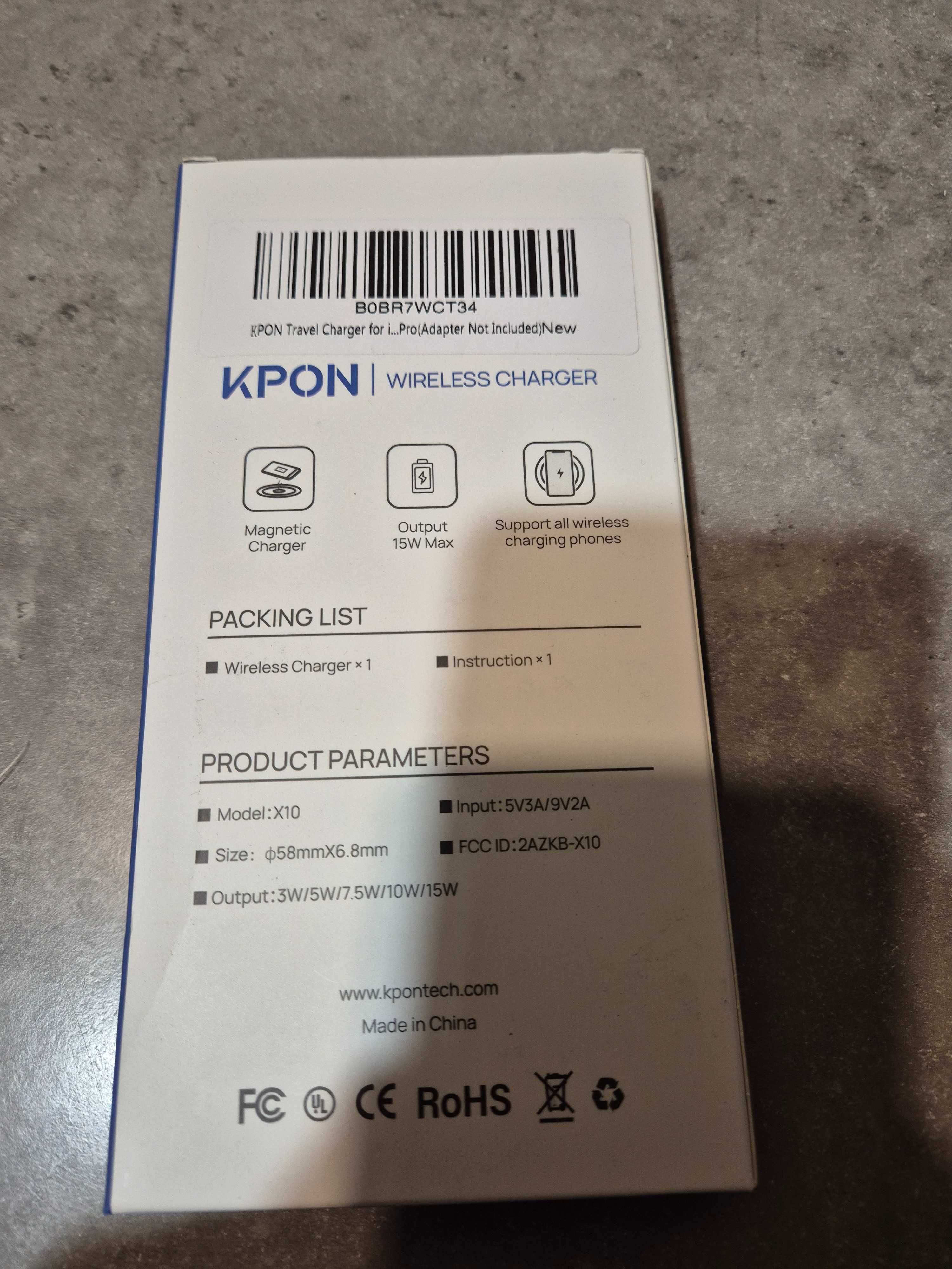 Magnetyczna ładowarka do telefonu 3 w 1 Apple 15w max Kpon
