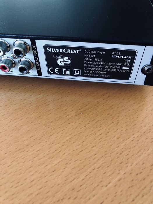 Leitor de DVD, SILVER CREST, como novo