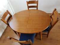 Stół + 4 krzesła - 100% dębowy holenderski