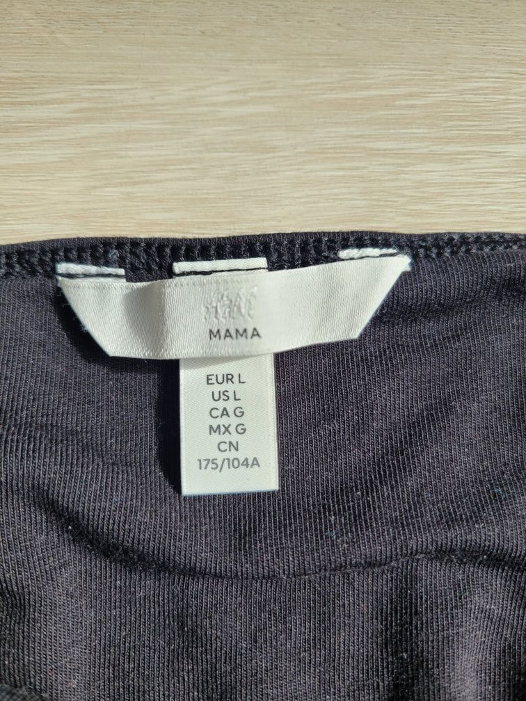 Bluzka koszulka czarna do karmienia H&M MAMA rozm. L