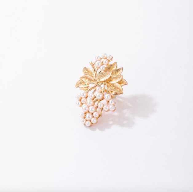 Pierścionek Złoty Białe Perły Idealny na Prezent dla Kobiety