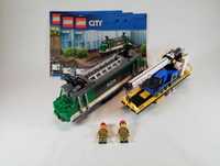 Lego pociąg, 60198, lokomotywa, wagon dźwig, elementy