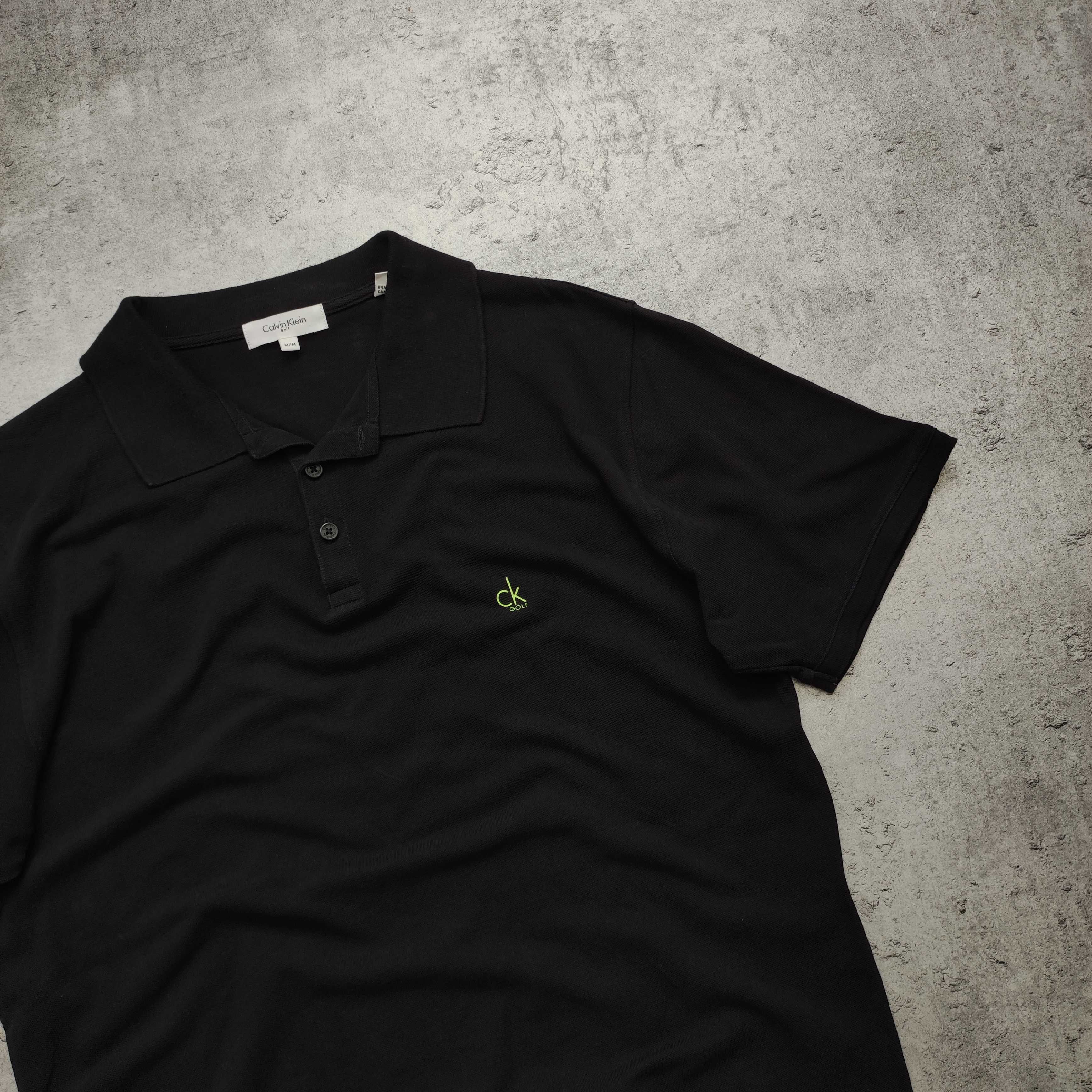 MĘSKA Koszulka PREMIUM Elegancka czarna Małe Logo Calvin Klein Casual