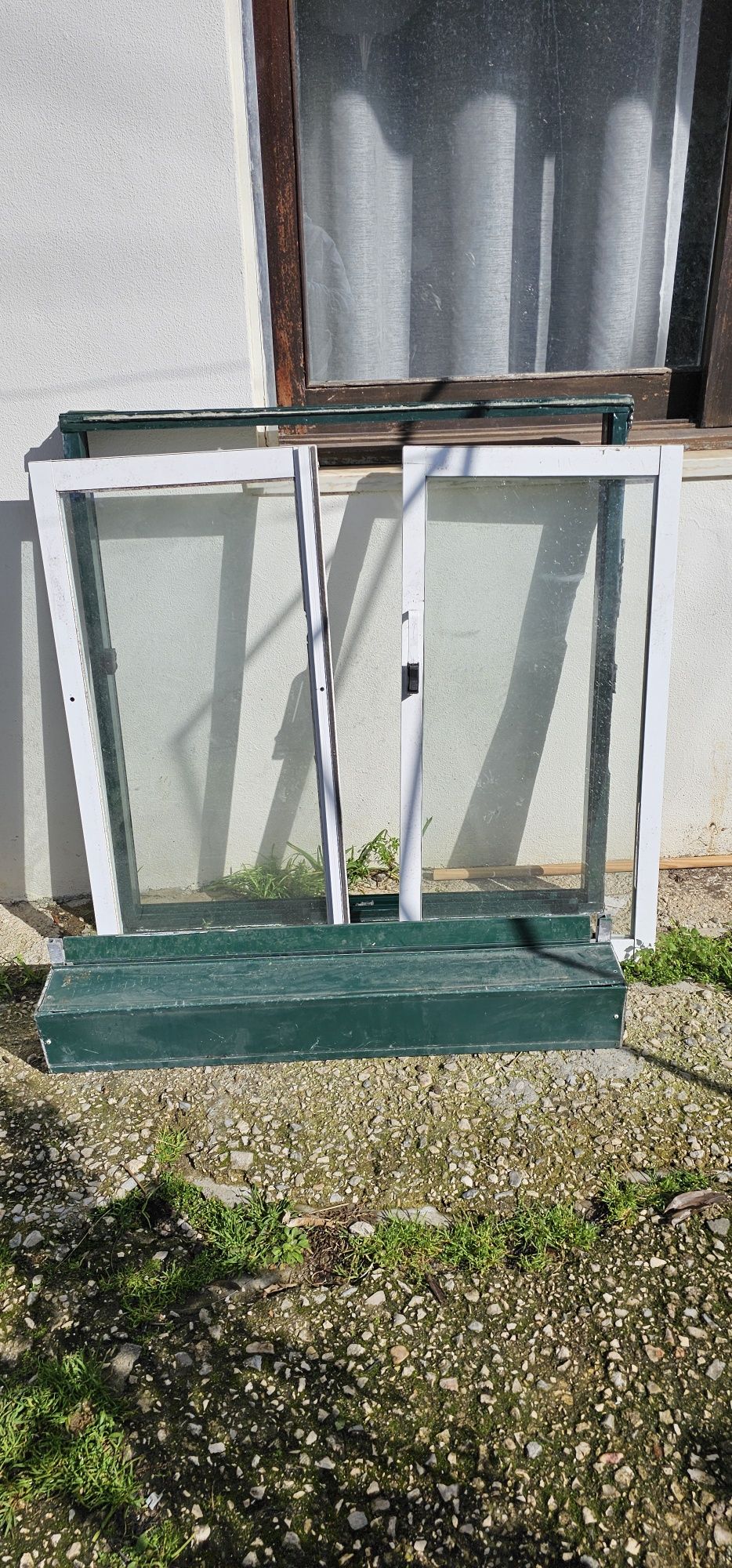 Janela aluminio vidro duplo com estore