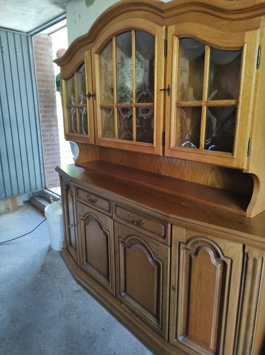 Antik witrina dębowa
