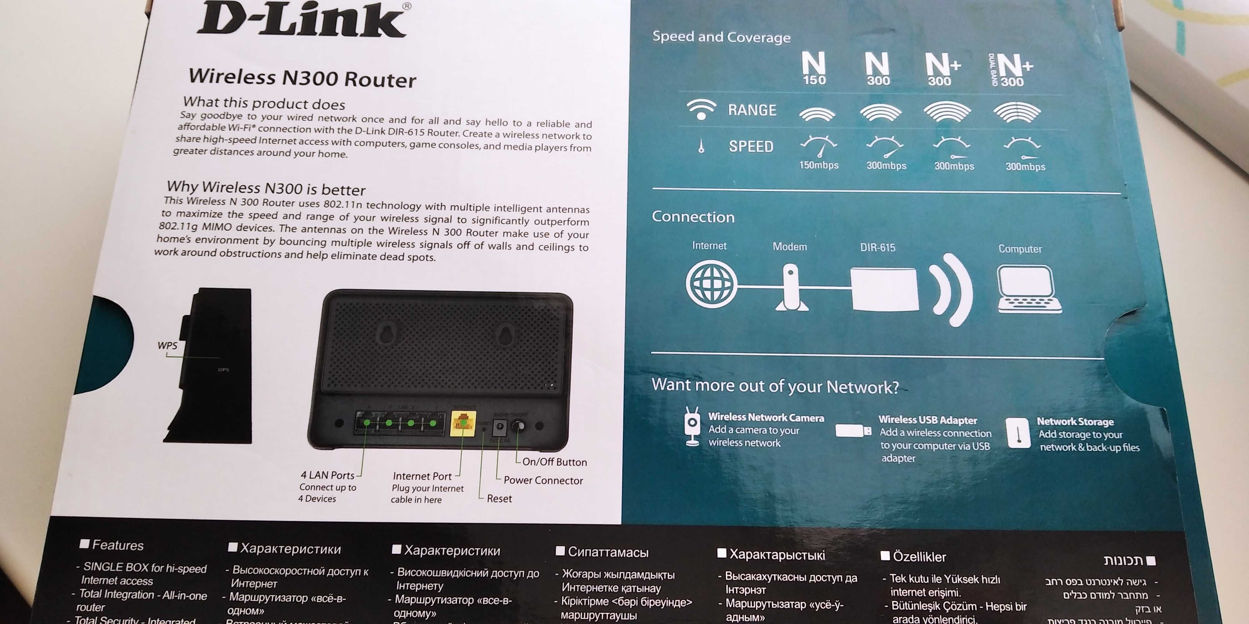 D-Link DIR-615, беспроводной маршрутизатор (Wi-Fi-роутер), на разборку