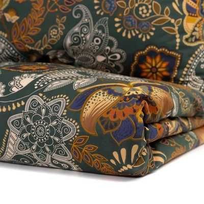 GRUBA - Pościel TAPUA bawełniana zielona 220x200 cm - OKAZJA