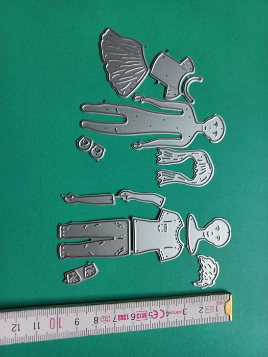 Wykrojniki, chłopak i dziewczyna. Scrapbooking, rękodzieło