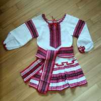 Вишиванка, вишита сукня з поясом, льон+бавовна (на 98-110 см)