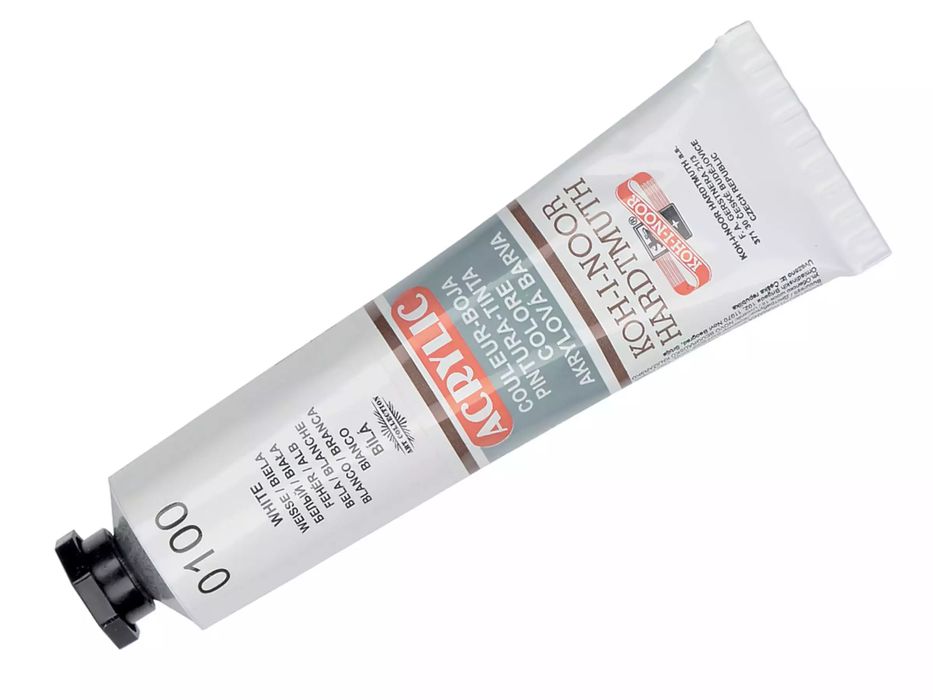 Farba akrylowa, biała. Koh-I-Noor