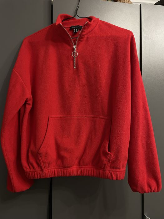 Червона вкорочена флісова кофта(фліска)