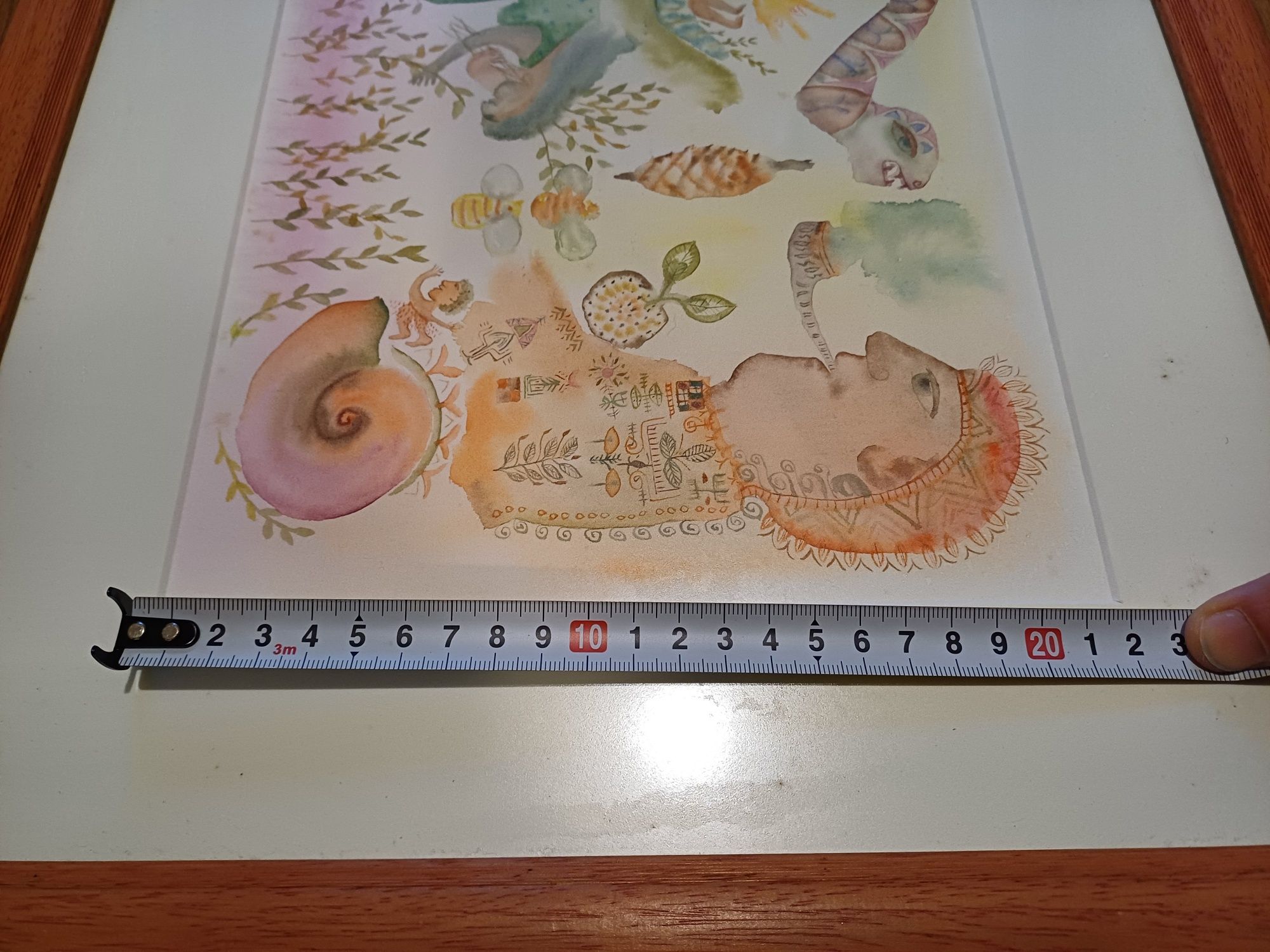 Quadro de arte abstracta de Sonia Perrone, em aguarela