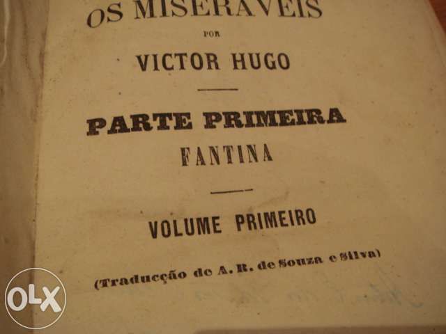 Livro antigo 1ª ediÇao vitor hugo - oa miseraveis  1863