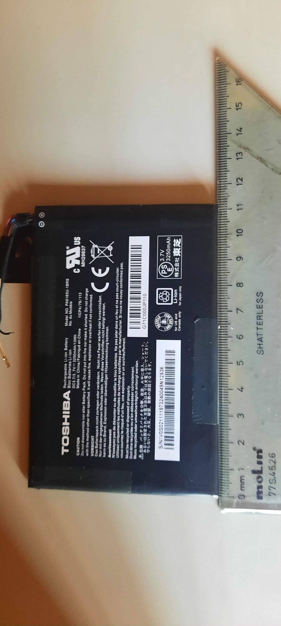 Vendo bateria interna para toshiba