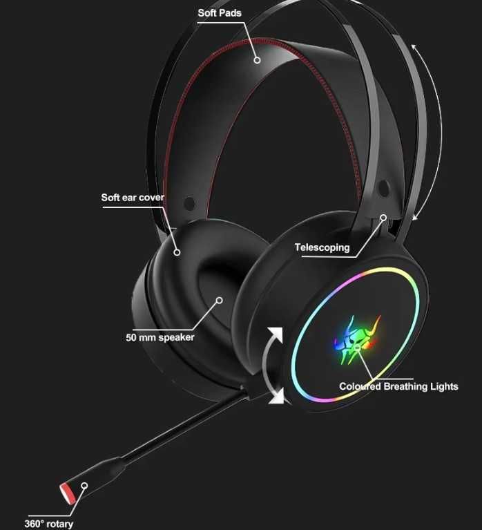 Słuchawki przewodowe stereo 7.1