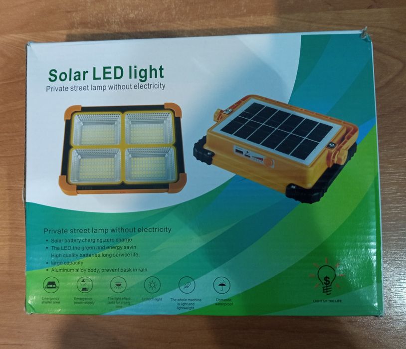 Halogen LED lampa robocza solarna z powerbankiem
