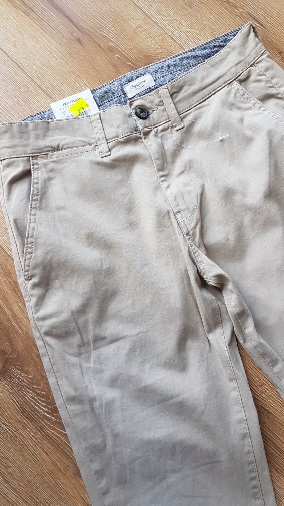 Pepe Jeans Sloane regular chino spodnie męskie bawełniane eleganckie