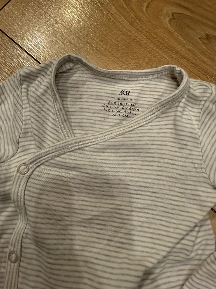 Zestawy niemowlęce H&M legginsy+body r.68