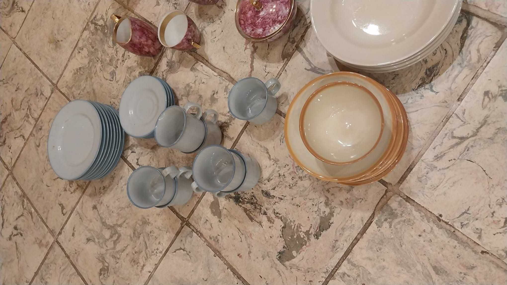 Duży Zestaw ceramiczny PRL do kawy/herbaty
