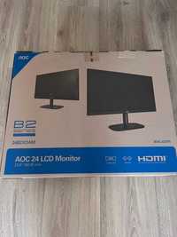 Monitor, AOC, 24B2XDAM, 23.8", VA, DVI, HDMI, głośniki jak nowy