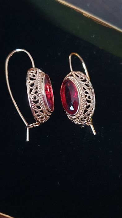 Kolczyki duże imitacja różowego złota ,styl retro,vintage