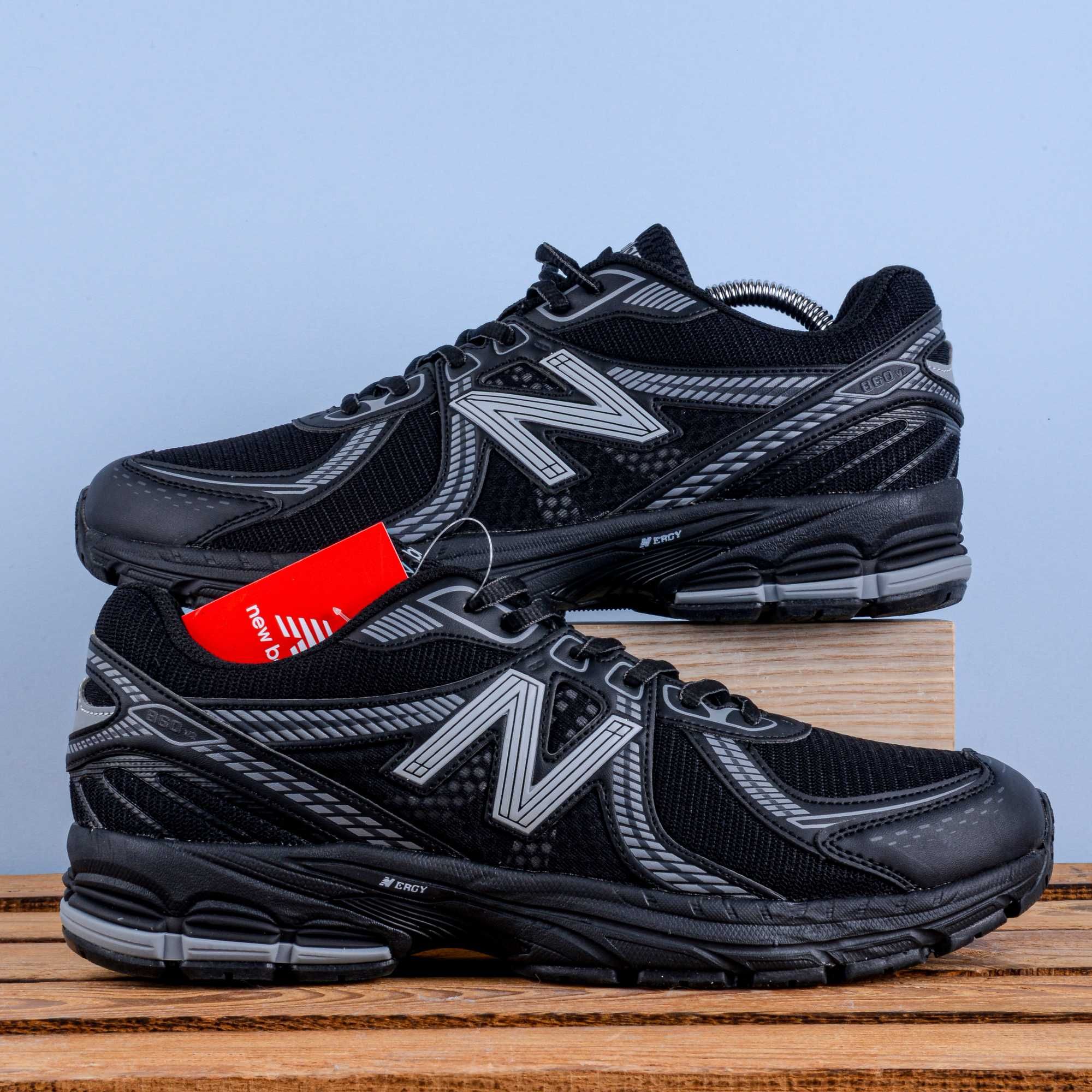 (1799) Чоловічі Кросівки New Balance 860v2 чорні (41-45) нб нью беленс
