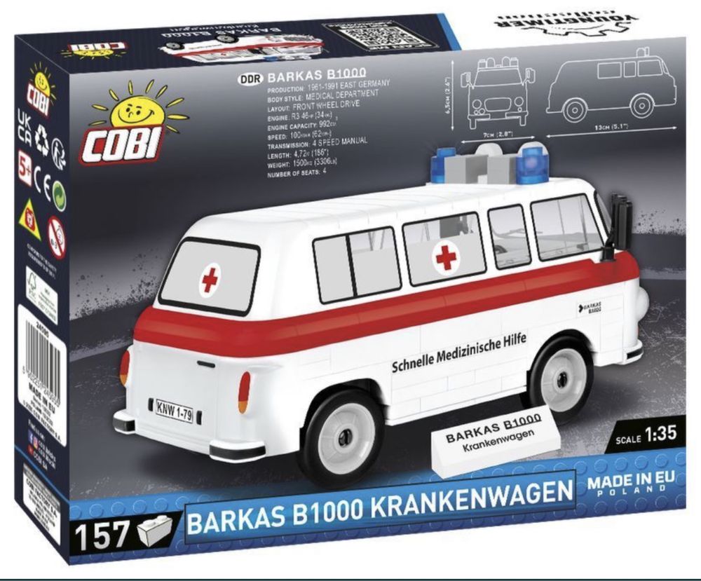 Klocki cobi 24595 Barkas B1000 Krankenwagen