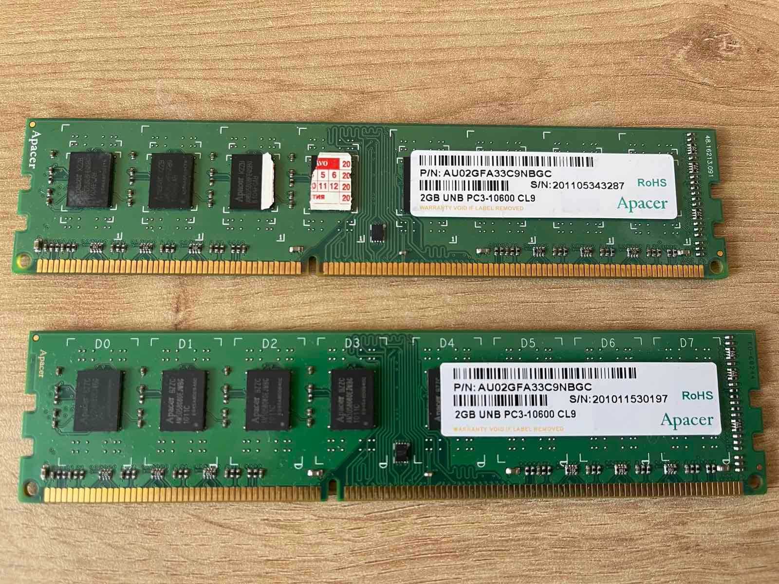 Оперативна пам'ять Apacer DIMM 4Gb (2*2Gb) DDR3-1333MHz PC3-10600 CL9
