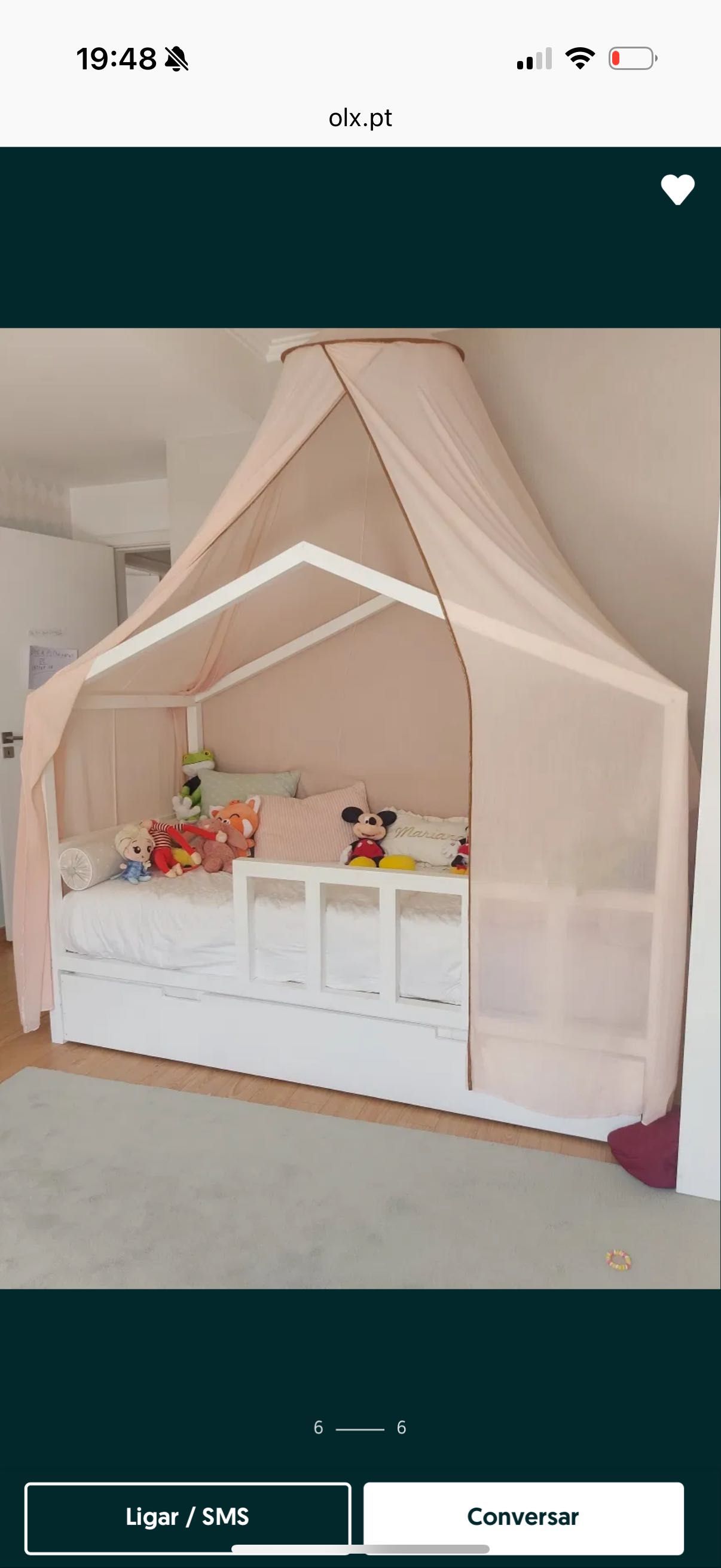Cama dupla casinha
