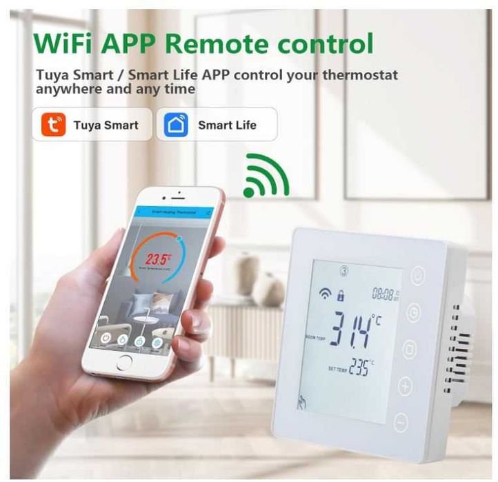 Inteligentny termostat WIfi Wengart 24V do wodnego ogrzewania