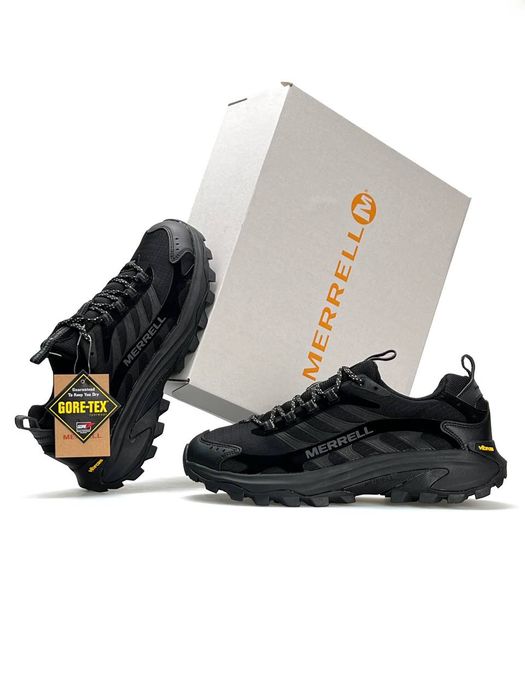 Чоловічі кросівки Merrell Moab Speed 2 GTX Black Чорні 

Топ якість AA