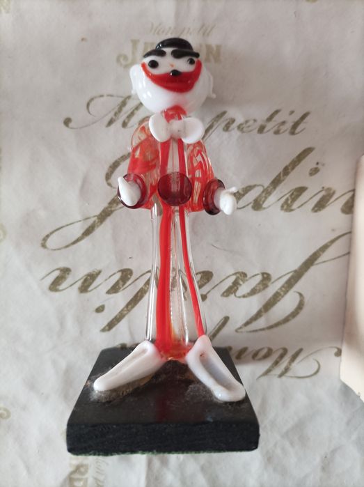 Bonecos palhaços vidro e louça