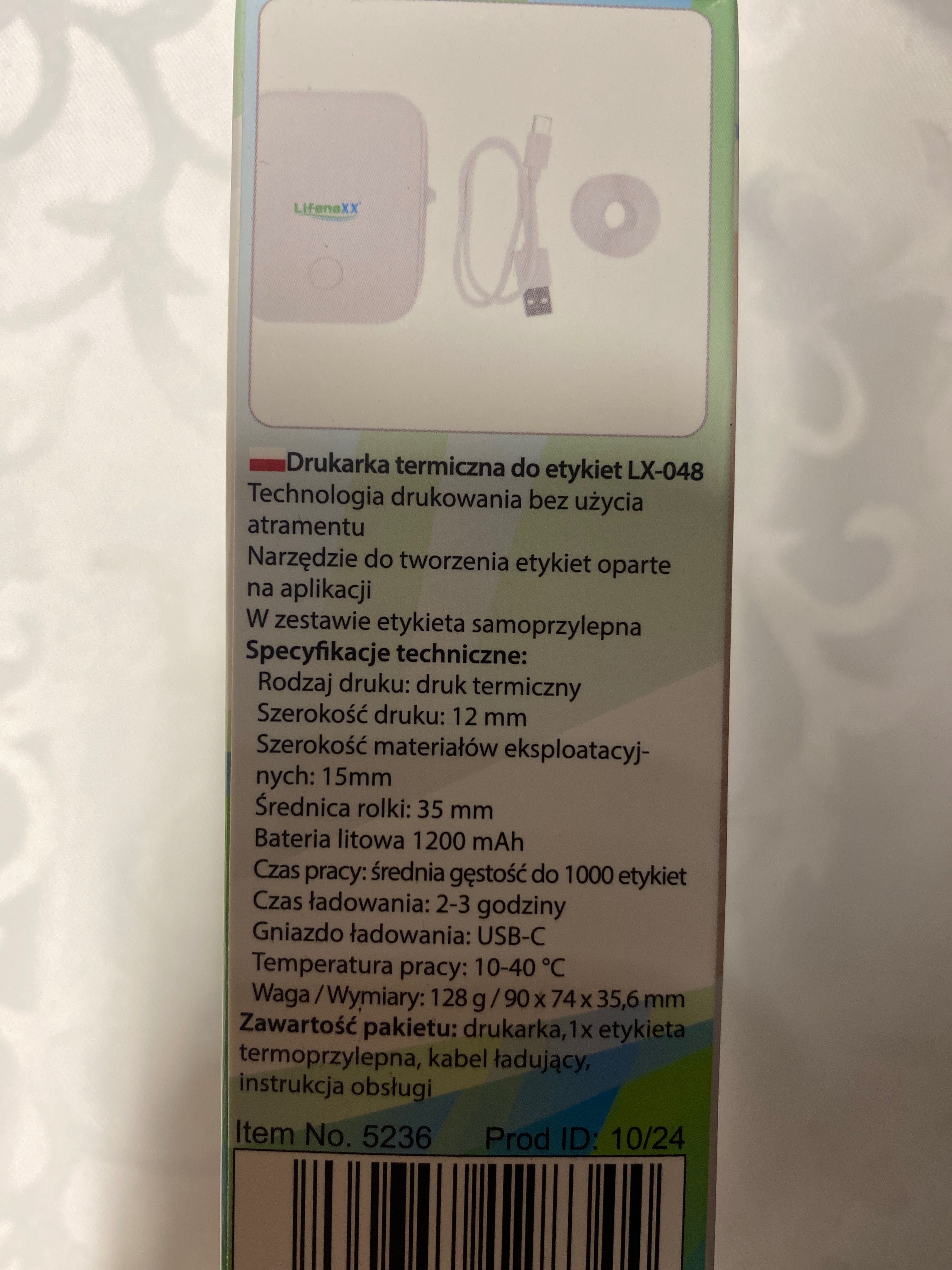 Drukarka termiczna do etykiet LX-048