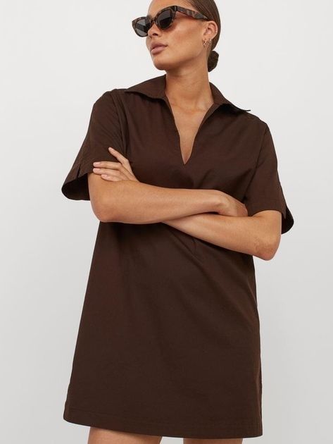 Шоколадна сукня сорочка вільного крою H&M  L/Xl