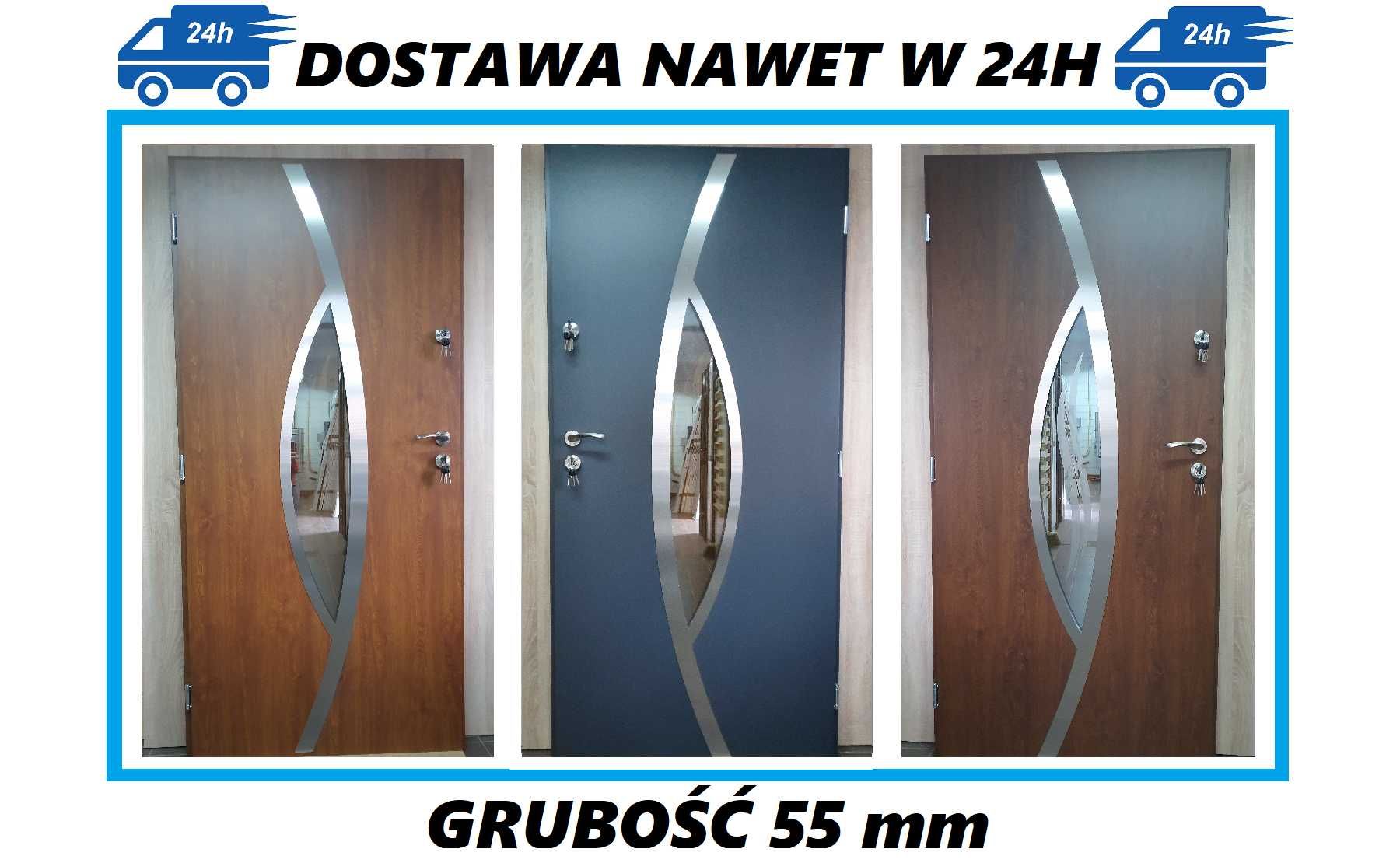 Drzwi zewnętrzne 80, 90 model "MIRIAM 2" POLSKIE Szybka Dostawa