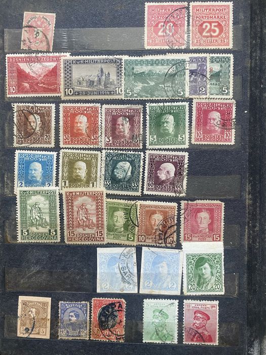 Duża kolekcja znaczków pocztowych – Polska, Europa – 400+ sztuk