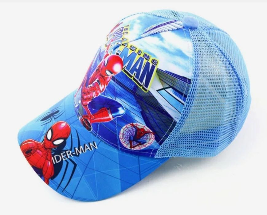 Czapka z daszkiem z tyłu siatka nowa Spiderman 6 - 9 lat