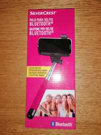 Stick para Selfies Bluetooth cabo rosa