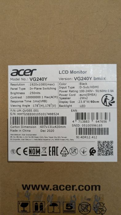 Монітор Acer VG240Y